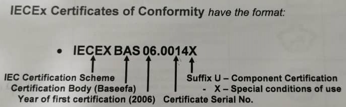 format of iecex certification